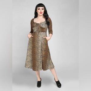 Collectif Minda Léopard Swing dress 🐆 Medium